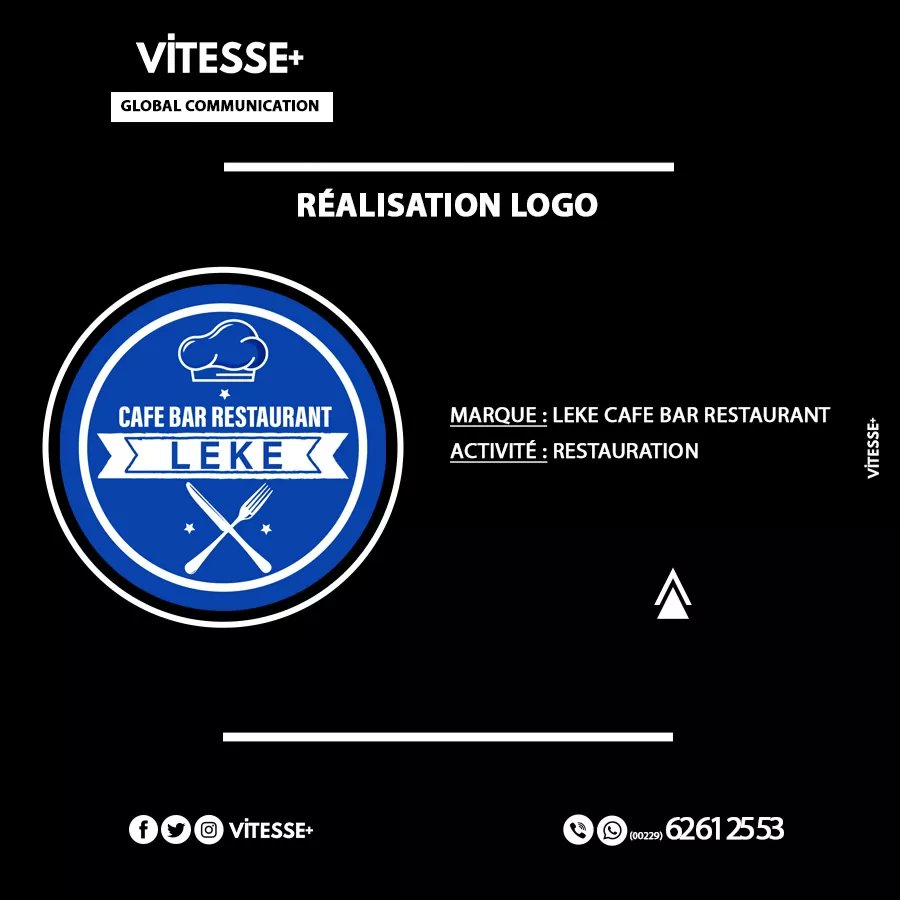 PlusDeVitesse's tweet photo. [Réalisation/Client] 
Nous sommes heureux et reconnaissant d'avoir réalisé les logos des marques ci-après : 
- FAST SOLUTIONS
- LEKE CAFE BAE RESTAURANT
- OKAP EMBALAJ 
#VitessePlus
#TresorLink 
#LEKE 
#FastSolutions 
#OkapEmbalaj
#Communication 
#Benin https://t.co/ap0qM0Z0xo