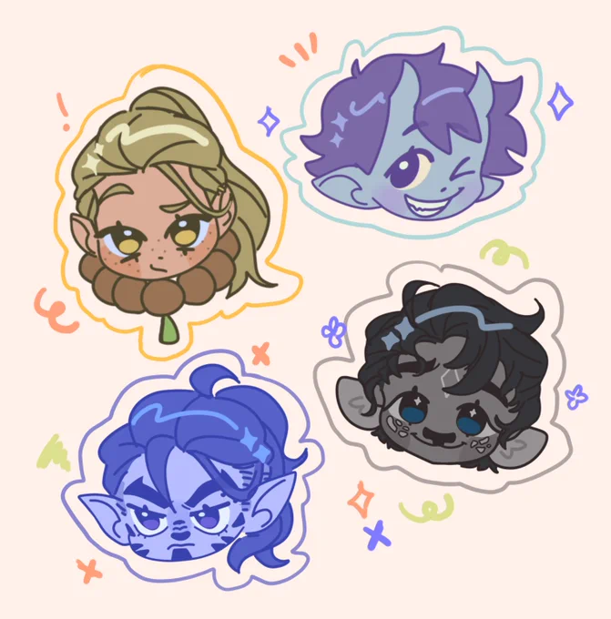 more gummys! a lil party of adventurers :D 