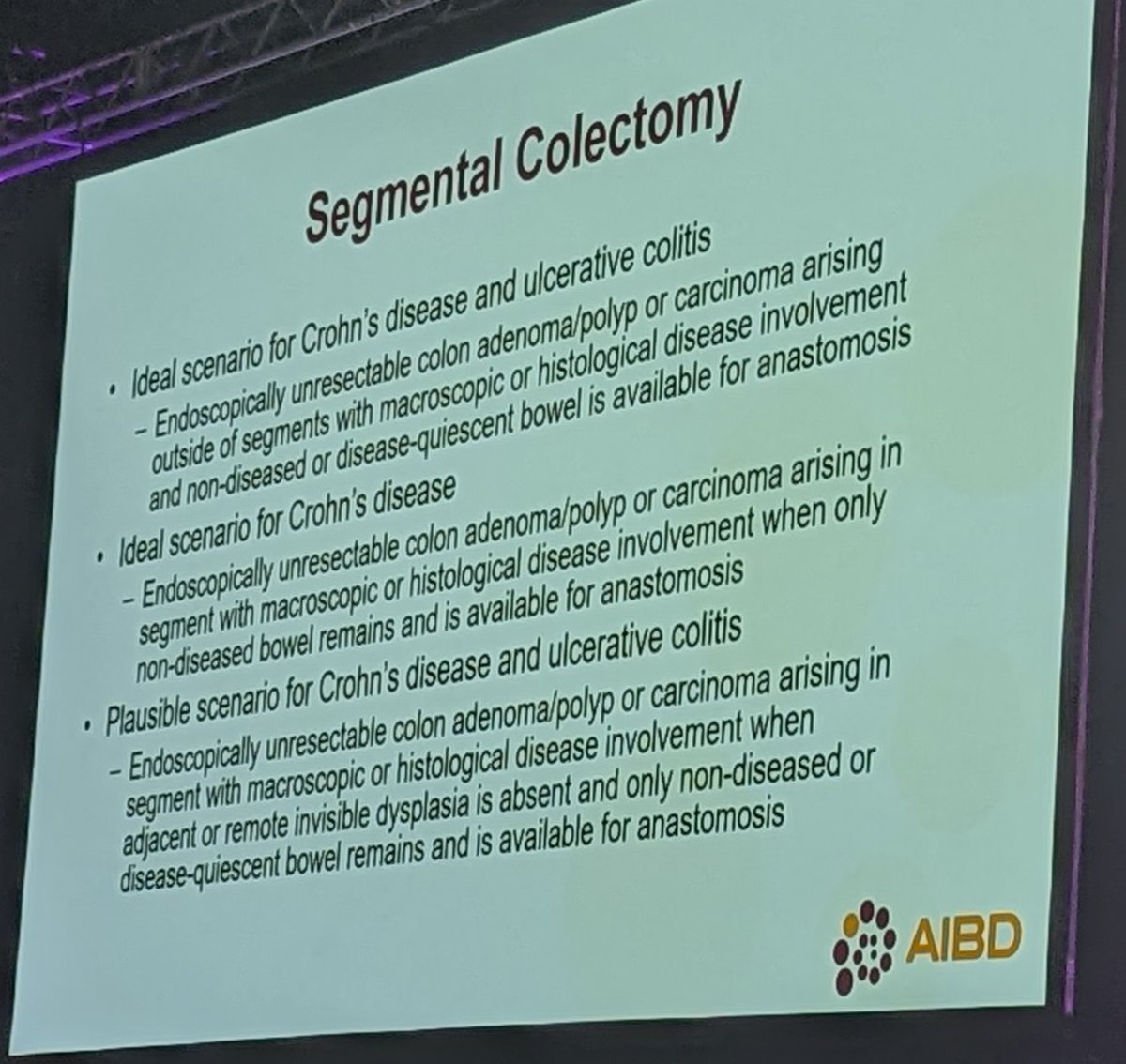 Considerations in segmental colectomy in IBD related CRC #DrScottStrong #AIBD2022