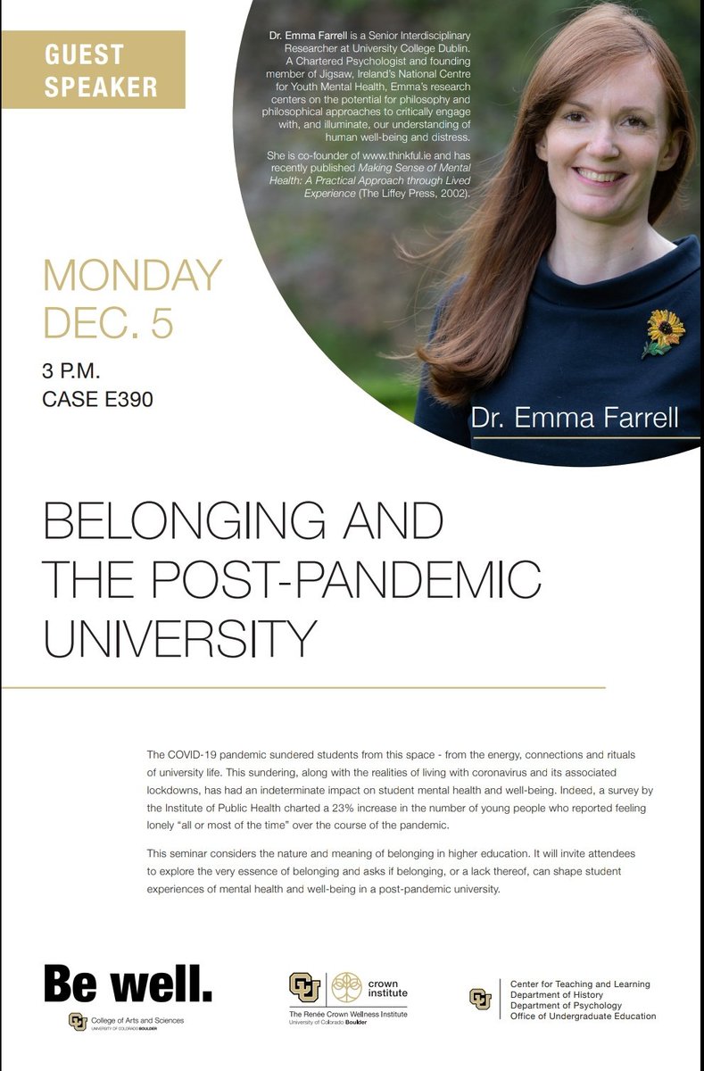 Honoured to have been invited to give this talk today at the University of Colorado at Boulder @ucboulder @PhoebeYoungCU