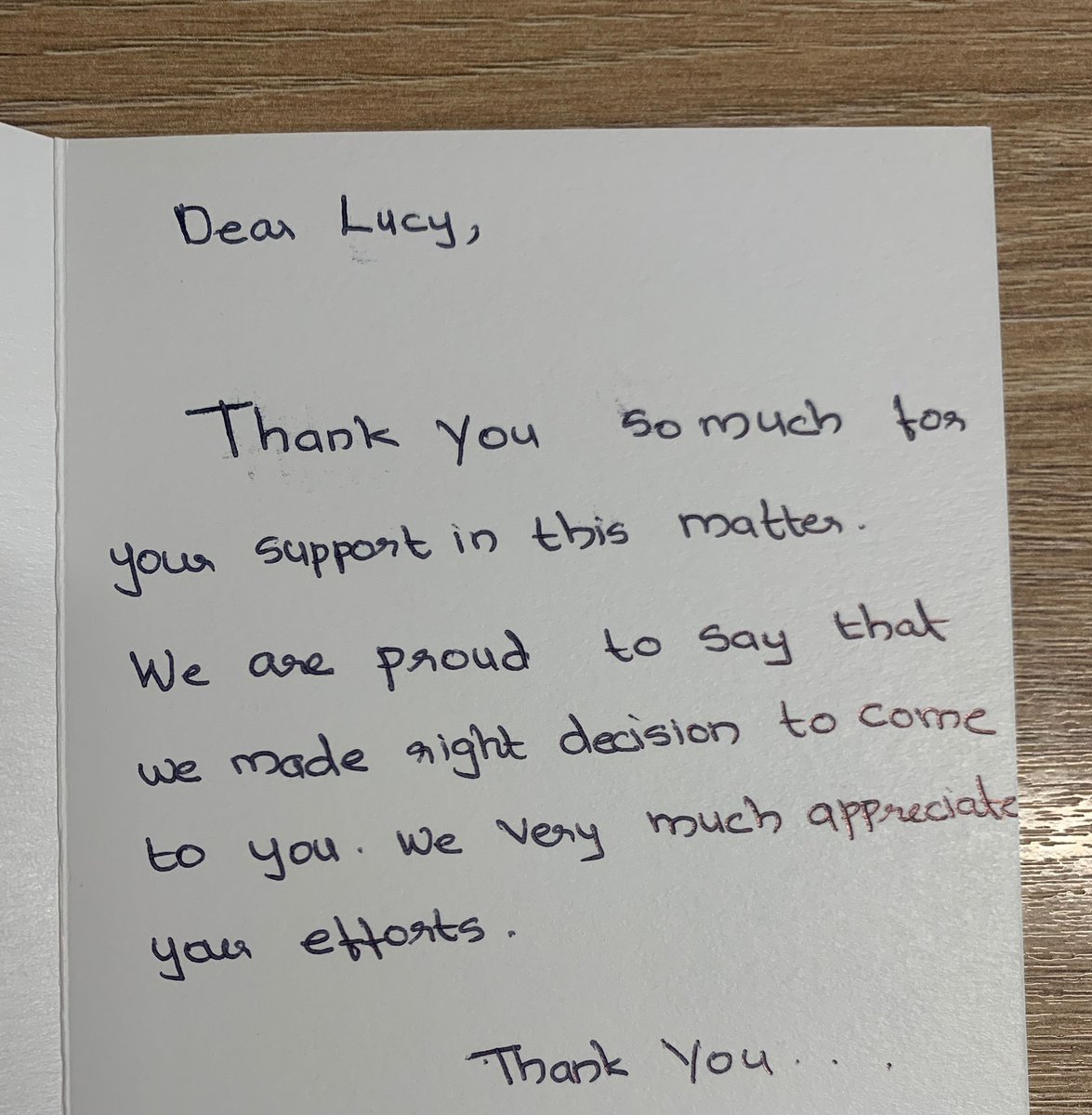 It's so lovely to receive such heartfelt #appreciation from our #clients 😊

To be able to make such a difference is why we #love what we do!

Well deserved, Lucy Croft 👏🎉