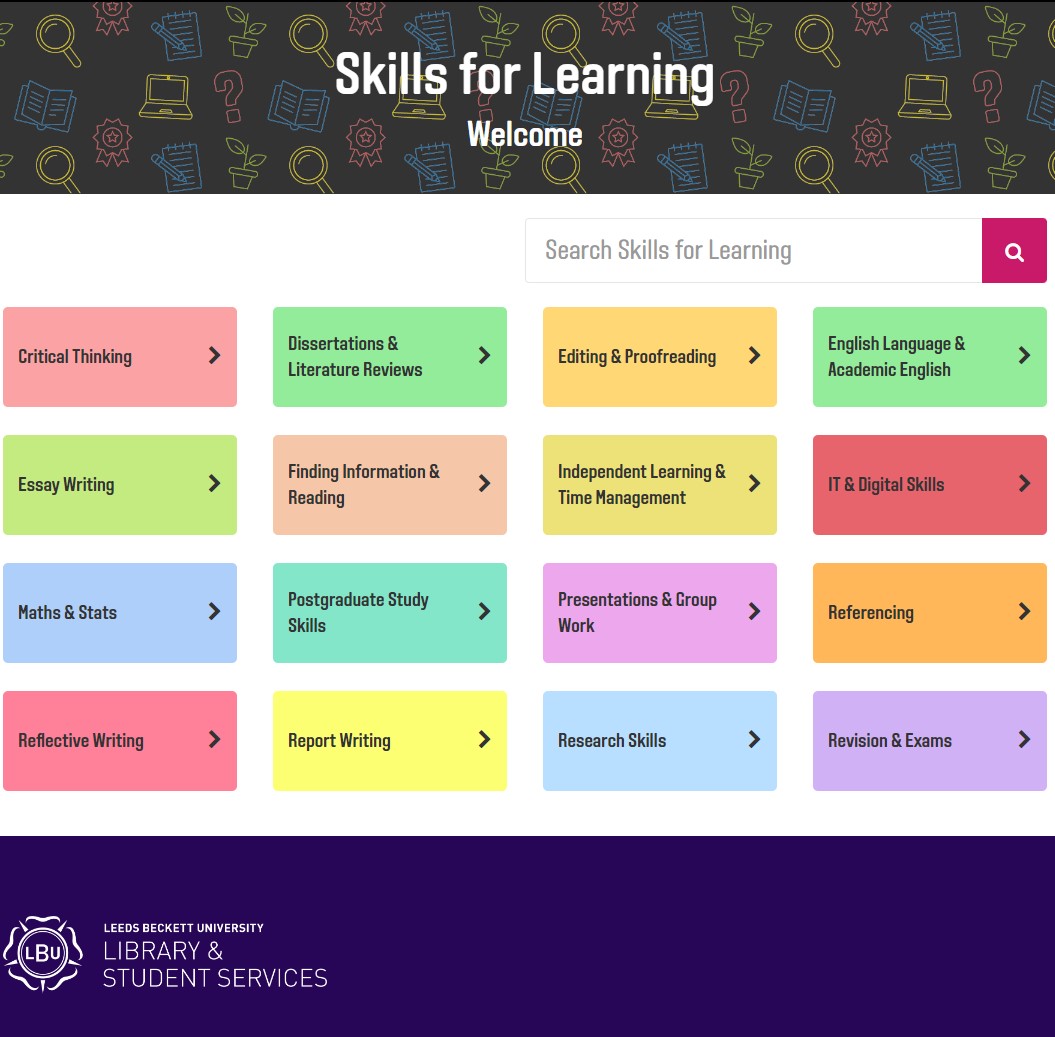 aldinhe_LH's tweet photo. The Library Academic Support Team @beckettlibrary at @leedsbeckett have recently developed new online resources to supplement one-shot classes. See Skills for Learning: https://t.co/wz2aRr7Hy6 to see the Essay X-ray tool, Reference Builder tool &amp; podcasts #OneShotTeaching #LoveLD https://t.co/QpckXOyidp