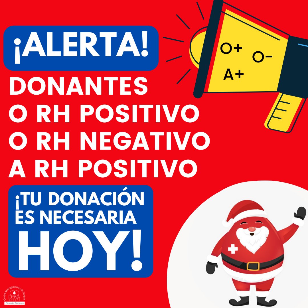 Querida comunidad, nos encontramos con una alerta importante de componentes sanguíneos a nivel regional, por lo que ¡TU DONACIÓN ES NECESARIA HOY! Actualmente tenemos stock solo para 5 días ¡Los Hospitales Públicos te necesitan!