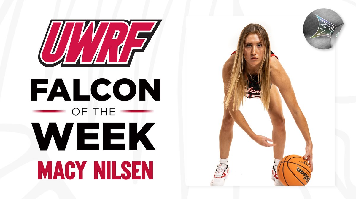 UWRFFalcons's tweet photo. Macy Nilsen from @UWRFWomensBball is your 𝗙𝗮𝗹𝗰𝗼𝗻 𝗼𝗳 𝘁𝗵𝗲 𝗪𝗲𝗲𝗸!

Nilsen averaged 20.5 points per game versus UW-Eau Claire and UW-Whitewater, including a season-high 24 during the upset victory over the Warhawks.

#FFT https://t.co/6712NTbAD0