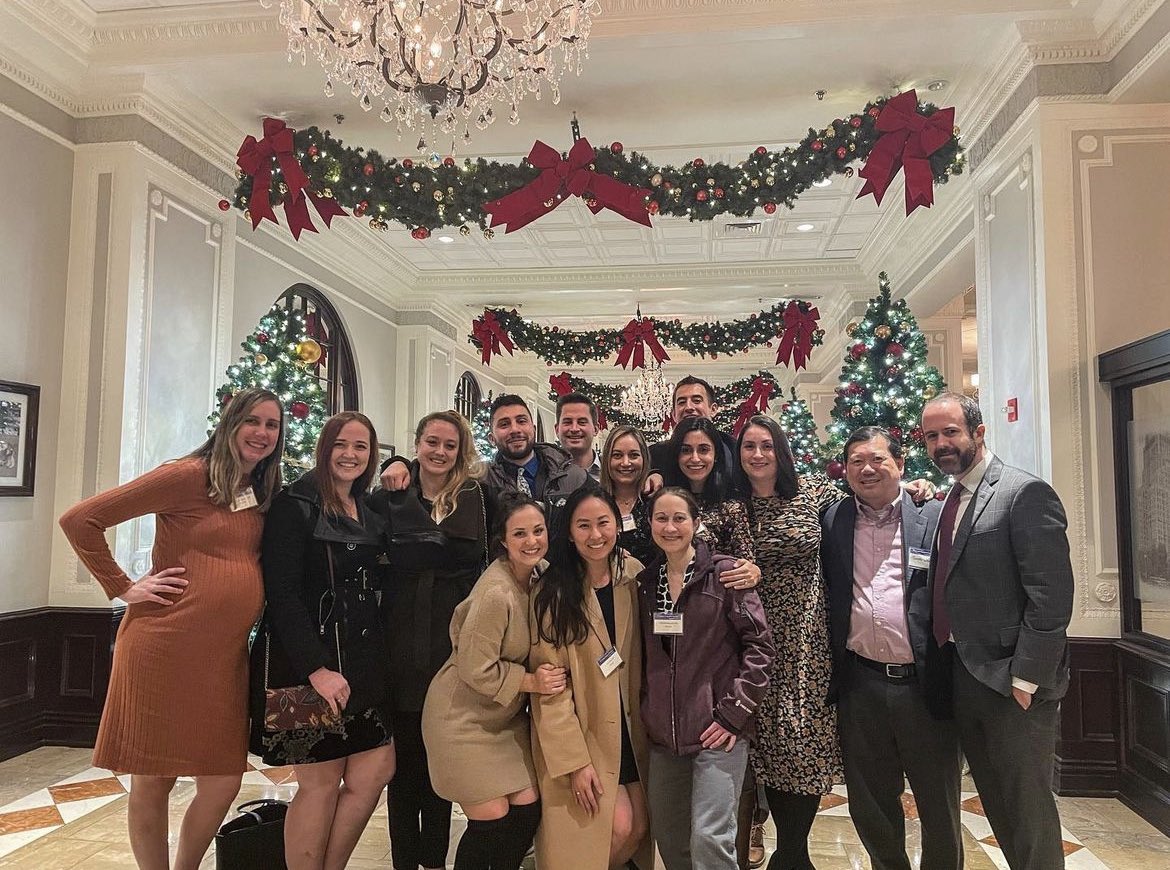 SLUGenSurg's tweet photo. The SLU crew looking festive at the St. Louis Surgical Society dinner @ChaseParkPlaza https://t.co/EwgGzQ9Ocj