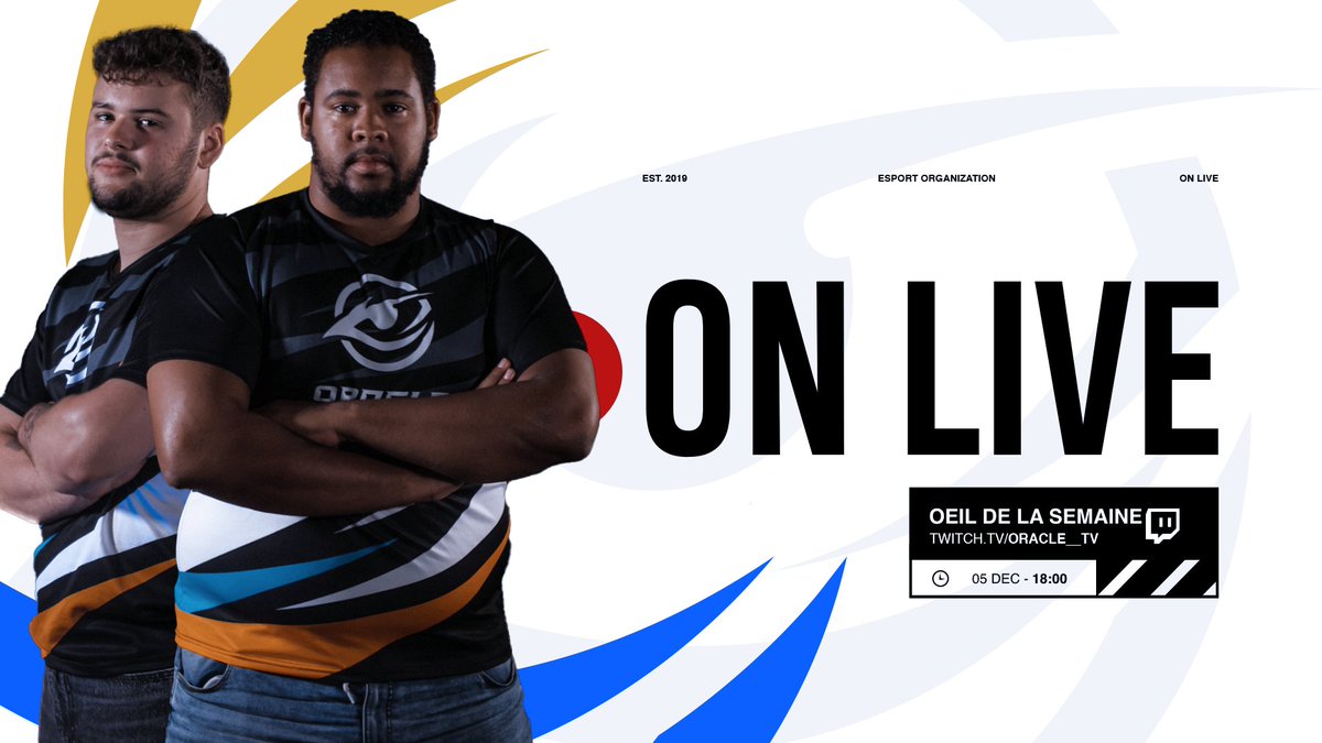 OracleEsport's tweet photo. 🎬 #OnLive | #ODLS
Aujourd'hui dans "l'Oeil de la semaine", le grand @Mathi_974 est de retour avec @Oracle_EiRiNi !
🗓️Au programme :
SSBU : Matheo ne voit que 2 chiffres
FIFA : Virus en forme
APEX : Nouvelle finale de Challenger Circuit
⏰ 18h00
📺https://t.co/4doXyywk65 👁️ https://t.co/wVNZHHo4lp