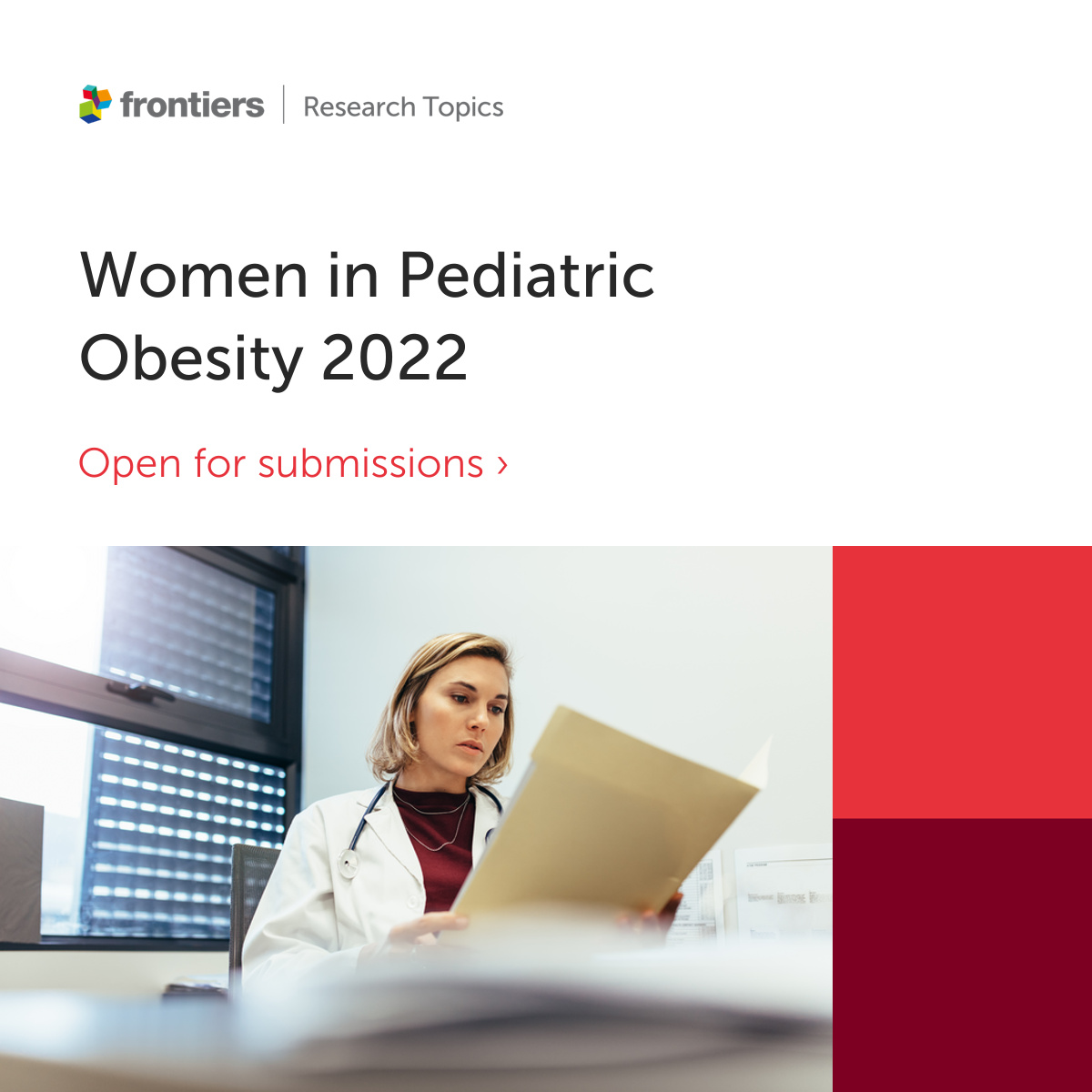 Frontiers - Pediatrics (@frontpediatrics) on Twitter photo 📢#CallForPapers: “Women in Pediatric Obesity”
👥Led by Drs <a href="/annalavello/">annalisa terranegra</a> (<a href="/SidraMedicine/">Sidra Medicine</a>), <a href="/DrMegGow/">Megan Gow</a> (<a href="/Sydney_Uni/">University of Sydney</a>), and <a href="/MancoMelania/">Melania Manco</a>
🗓️ Deadline: 16 January (Abstract) and 16 May (Manuscript) 2023
Submit your paper here 👉 fro.ntiers.in/wipo
#CallForPapers #WomenInSTEM 📢#CallForPapers: “Women in Pediatric Obesity”
👥Led by Drs <a href="/annalavello/">annalisa terranegra</a> (<a href="/SidraMedicine/">Sidra Medicine</a>), <a href="/DrMegGow/">Megan Gow</a> (<a href="/Sydney_Uni/">University of Sydney</a>), and <a href="/MancoMelania/">Melania Manco</a>
🗓️ Deadline: 16 January (Abstract) and 16 May (Manuscript) 2023
Submit your paper here 👉 fro.ntiers.in/wipo
#CallForPapers #WomenInSTEM