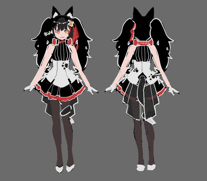 デザイン難しい#大神ミオ新衣装 