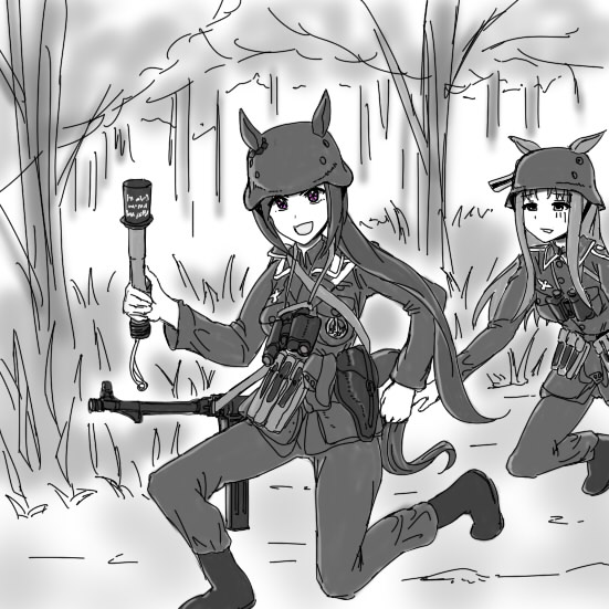 #FUBAR2022 独軍 第1分隊MG手 日誌③図1MGは突撃支援後に防衛態勢をとった 図2突撃隊は土管の占領に成功、しかし敵の猛攻に耐え切れなかった 図3ヴァルハラより復帰された分隊長を引き連れ小隊長が来られた「MGは再度支援をして下さい、大丈夫です私こう見えても小隊長ですからバクサーツ!!」