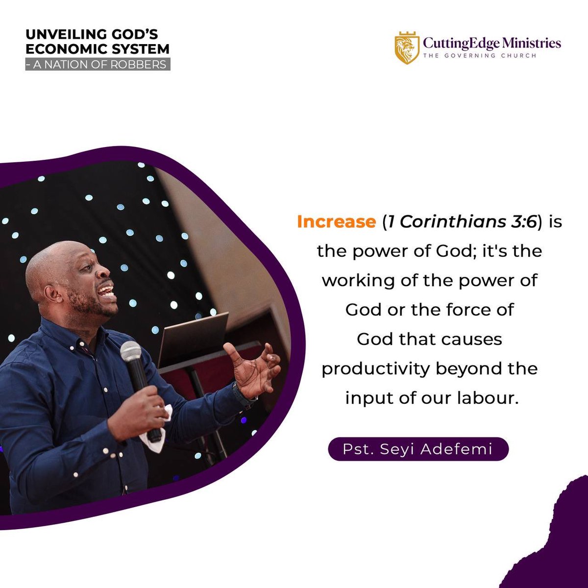 CuttingEdge_NG's tweet photo. For the past two Sundays, Pst. @seyi_adefemi expounded the topic “Unveiling God’s Economic System”, this is a key message to us all.
See some excerpts from the second part of the message📌.
May God help us to be doers of His word (Amen).
#UnveilingExcerpts
#TheGoverningChurch https://t.co/Prd3wEuLI0