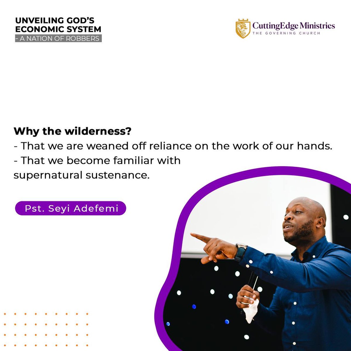CuttingEdge_NG's tweet photo. For the past two Sundays, Pst. @seyi_adefemi expounded the topic “Unveiling God’s Economic System”, this is a key message to us all.
See some excerpts from the second part of the message📌.
May God help us to be doers of His word (Amen).
#UnveilingExcerpts
#TheGoverningChurch https://t.co/Prd3wEuLI0
