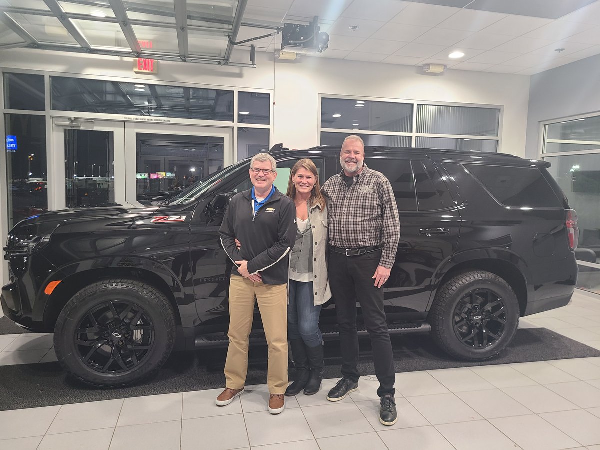 "Jeanine and Erik J. with their new 2022 Tahoe Z71. Wonderful repeat guests who have become great friends/family of Guaranty. For some reason, they keep coming back to see me" - Ken Gotter, Guaranty Chevrolet
