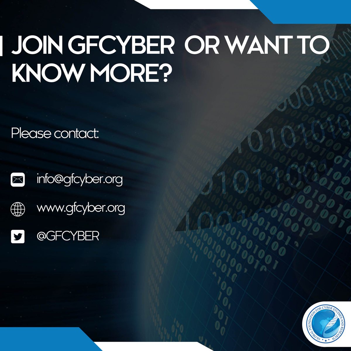 Are you working in cyber public policy? Do you want to join us? 

#gfcyber #cybersecurity #informationsecurity #security #publicpolicy #cyberspace #cyber #geopolitics #privacy #technews #infosec #securityprivacy #5g #politics #cyberwar #ransomware #networks #technology