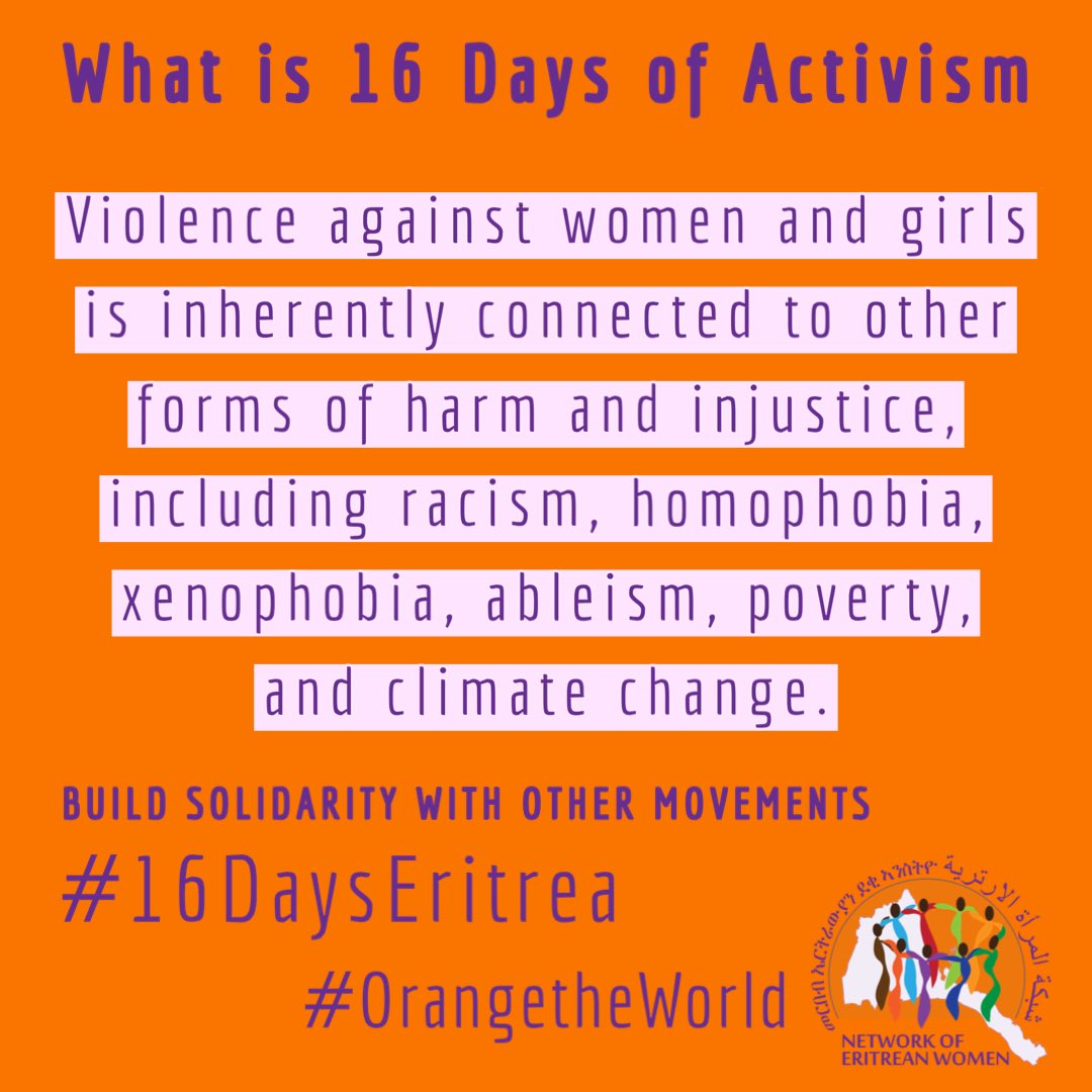 NetworkEriWomen's tweet photo. #16Days of Activism against Gender-based violence.

#16Days
#16DaysEritrea
#16daysofactivism 
#16daysofactivismagainstgenderbasedviolence https://t.co/Av8qlOgmHt