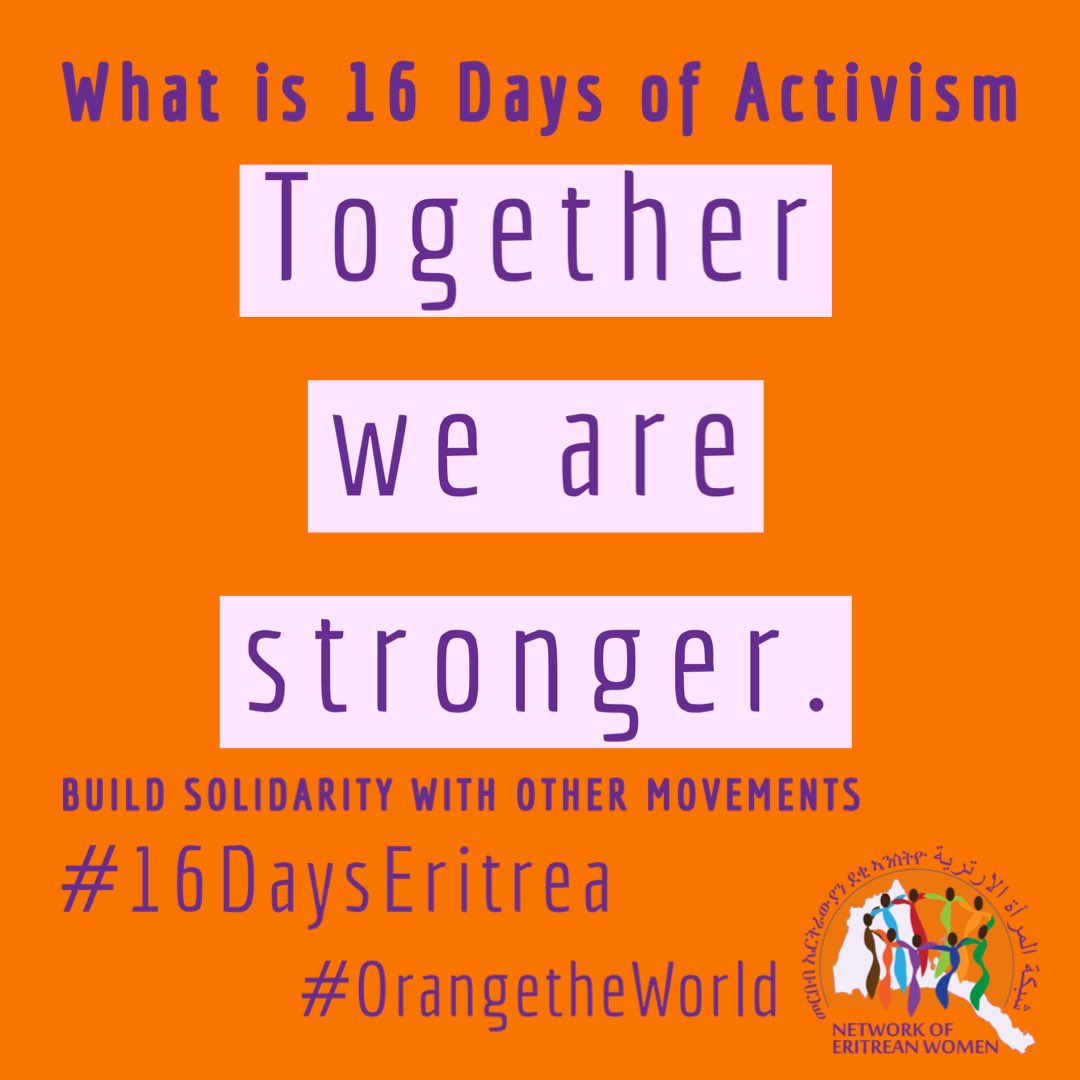 NetworkEriWomen's tweet photo. #16Days of Activism against Gender-based violence.

#16Days
#16DaysEritrea
#16daysofactivism 
#16daysofactivismagainstgenderbasedviolence https://t.co/Av8qlOgmHt