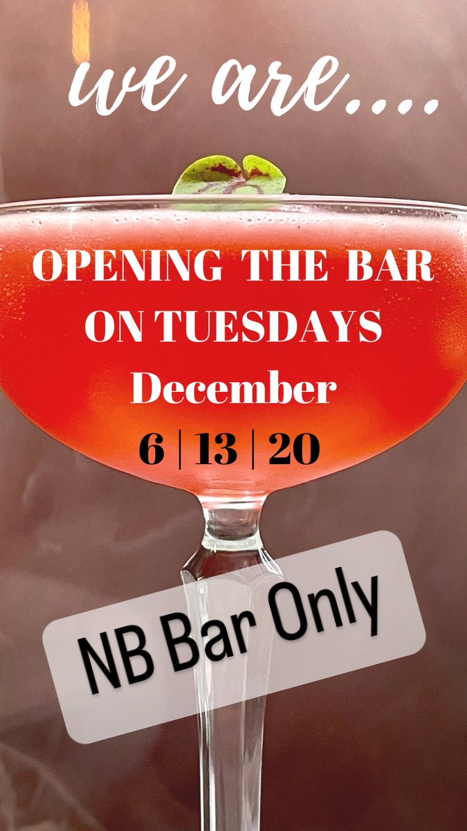 Any interest out there for some Christmas Cocktail Classes? Tuesdays in December we are planning to open the bar only &amp; also run some Festive Cocktail Classes - let us know
