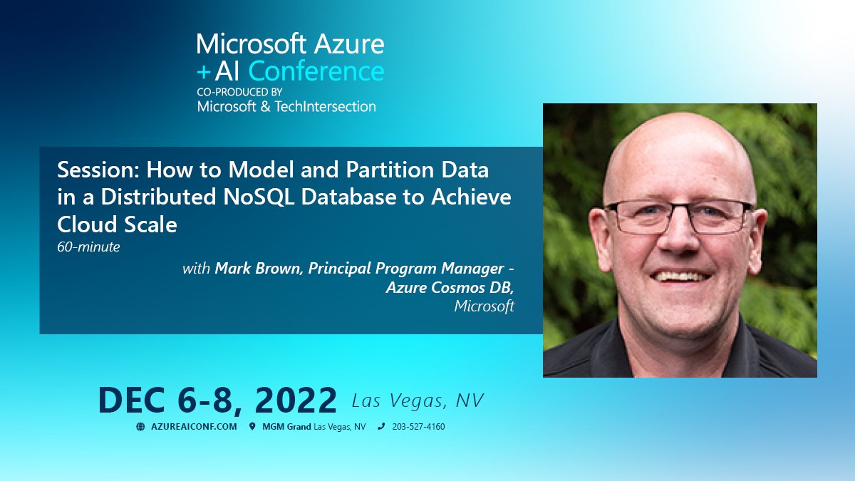 markjbrown's tweet image. Going to #DEVIntersection? Come check out my session tomorrow and learn how to model data for a NoSQL database like @AzureCosmosDB 

devintersection.com/#!/session/How…