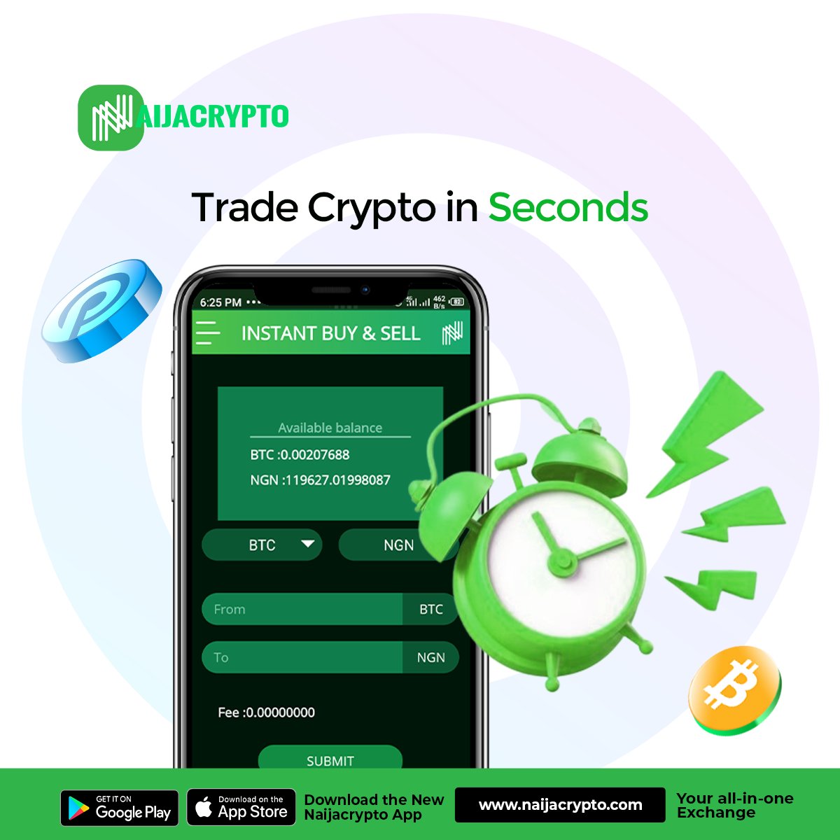 naijacrypto2's tweet image. Too busy to trade crypto? Not anymore! 

Buy/sell crypto in just 30 seconds with our instant buy/sell page. Visit Naijacrypto.com to begin. Happy new week.

#powerdfi #naijacrypto #monday #crypto #Bitcoin #BTC #instant #staking