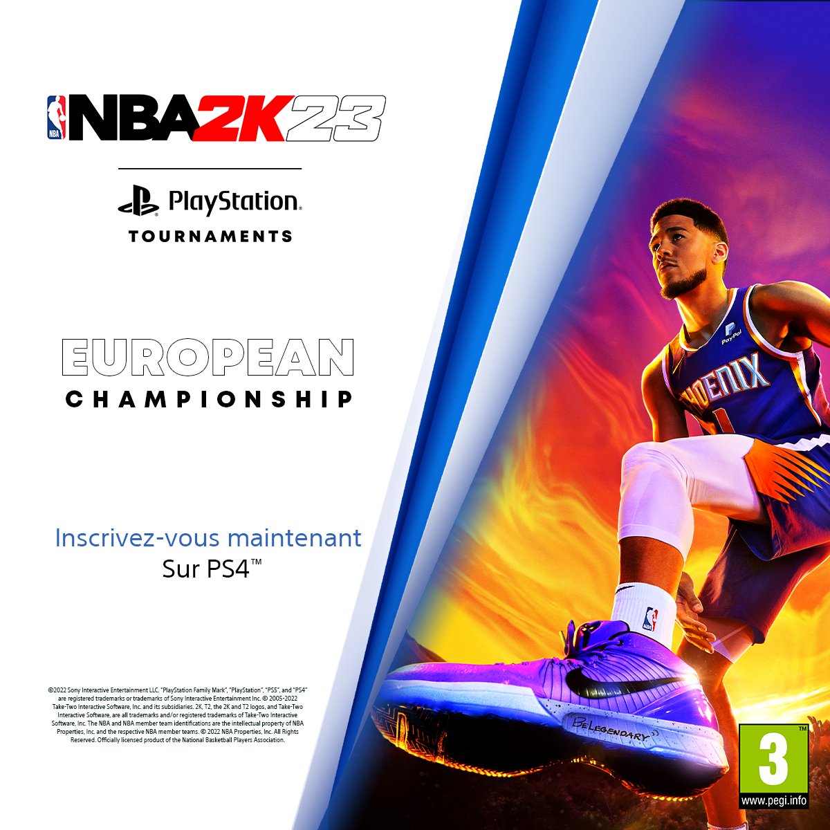 C'est parti pour les tournois PlayStation #NBA2K23 European Championship !

Crédits, cash prize et un ticket pour le NBA Paris Game 2023 à gagner, inscrivez-vous ici : bit.ly/3Fv1s8J

Prochaines qualifs :
Qualifier #2 : 10/12
Qualifier #3 : 14/12
Qualifier #4 : 17/12