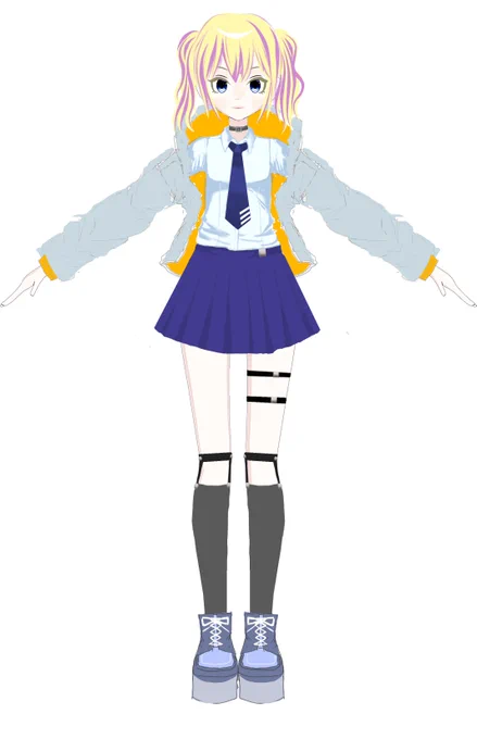 久しぶりにいじったけど、ようやくキャラデザがまとまってきた気がする。コートのカラーリングをどうするかだけ悩み中… 