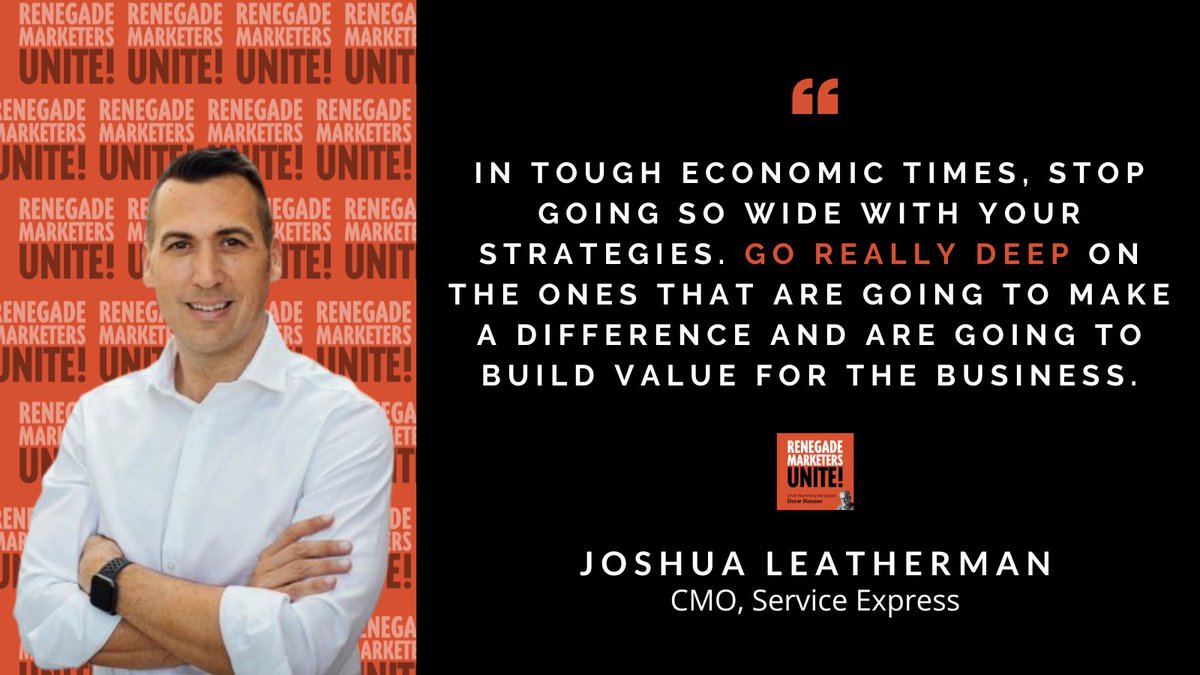 Tune in for a fantastic #RMU with the CMO of @ServiceExpress, @JoshLeatherman. This episode reveals the secret to revenue growth, how to maximize marketing spend in the face of budget cuts, and more. It’s the episode you need as we approach 2023. 🎧➡️bit.ly/3izpCFM