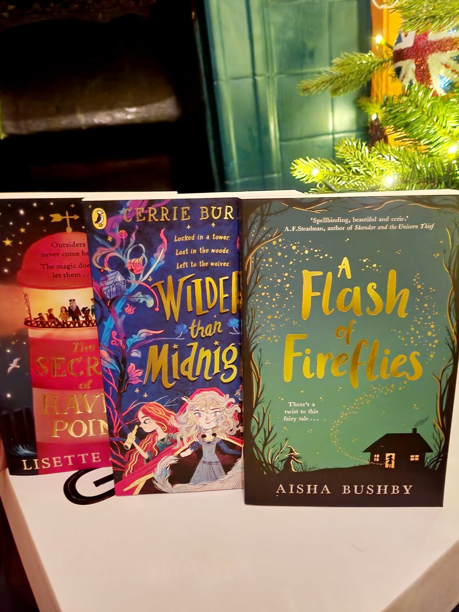 AdrienPrize's tweet photo. OUR OFFICIAL 2023 SHORTLIST!!!

The Secret of Haven Point by @lisette_auton and @PuffinBooks 

Wilder Than Midnight by @cerrieburnell and @PuffinBooks 

Flash of Fireflies by @aishabushby and @FarshoreBooks 

Congrats to all!

And thanks to @GoldenBooksGirl , our fantastic judge! https://t.co/UgbgXxSDDY