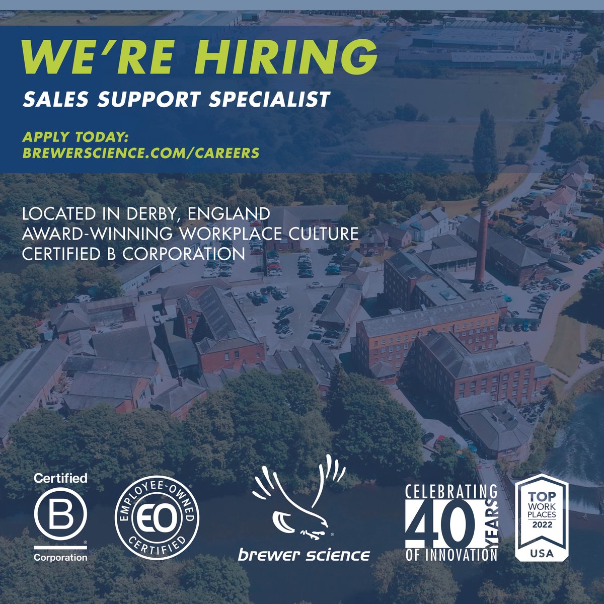 test Twitter Media - We are looking for a Sales Support Specialist to join our Global Sales and Customer Operations team in Darley Abbey, Derbyshire, England! 
Learn more about the Sales Support Specialist position on our website: https://t.co/tBf4YVPR91 https://t.co/zznpfl6W9c
