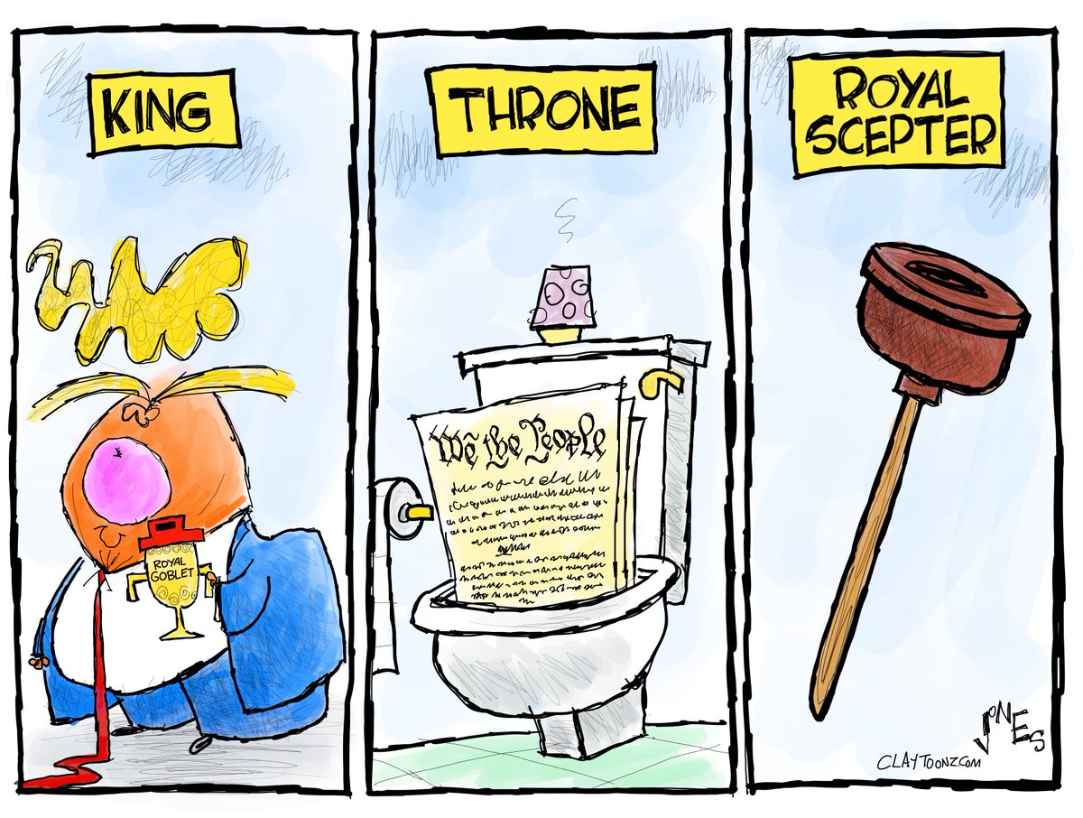 claytoonz's tweet photo. What happens after Trump flushes the Constitution? #Trump #Constitution #TrumpToilet #RoyalGoblet #MAGA #TrumpTreason https://t.co/qXfMTfzOd5
