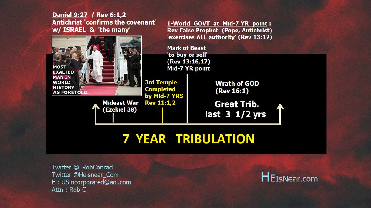 Heisnear_Com's tweet photo. As  🇮🇱 ISRAEL 🇮🇱  destroys ALL its enemies in 1-DAY (Ezek 38)  WITHIN WEEKS AFTER TRIB 'starts',  this MIRACULOUS 🇮🇱 VICTORY will PAVE WAY for ISRAEL to Build its 🇮🇱 3RD TEMPLE without HINDRANCES from ANY of its enemies.  It will be COMPLETED by MID-7 YR  TRIB.  🇮🇱   @_RobConrad https://t.co/8lliDkjL0z