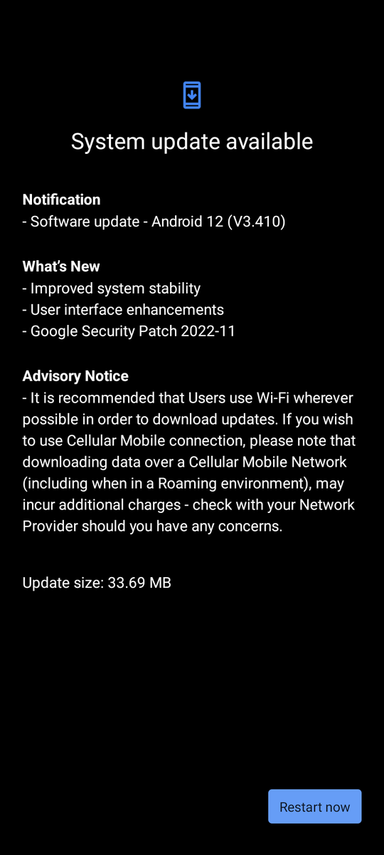 NokiaTracker_'s tweet photo. New update ! 
Nokia 2.4
MR and security update : 5 November 2022
Size : 33,69 Mb 
Build number : 00WW_3_410
Android version : 12
Phone model : TA-1270
Region : France
Received 5 December 2022

@Nokiapoweruser @NokiamobBlog @updatifynow https://t.co/qe0R2qnLMU