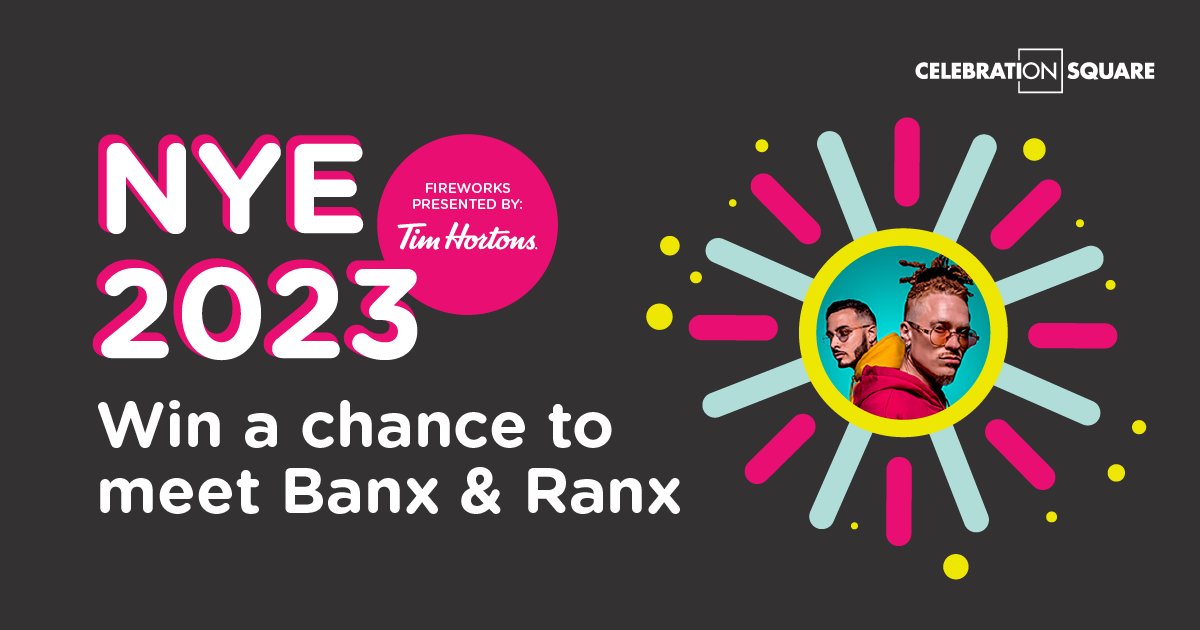 saugaLIVE (@sauga_live) on Twitter photo Want to meet <a href="/banxnranx/">Banx & Ranx</a> before their big MCS show on Dec 31? Enter for a chance to win a ✨New Years Eve VIP Experience✨ for you + 3 friends, including access to our VIP viewing area and $25 gift cards each to <a href="/shopSQUAREONE/">SQUARE ONE</a> !
Enter on Instagram: bit.ly/3ElT1vF Want to meet <a href="/banxnranx/">Banx & Ranx</a> before their big MCS show on Dec 31? Enter for a chance to win a ✨New Years Eve VIP Experience✨ for you + 3 friends, including access to our VIP viewing area and $25 gift cards each to <a href="/shopSQUAREONE/">SQUARE ONE</a> !
Enter on Instagram: bit.ly/3ElT1vF