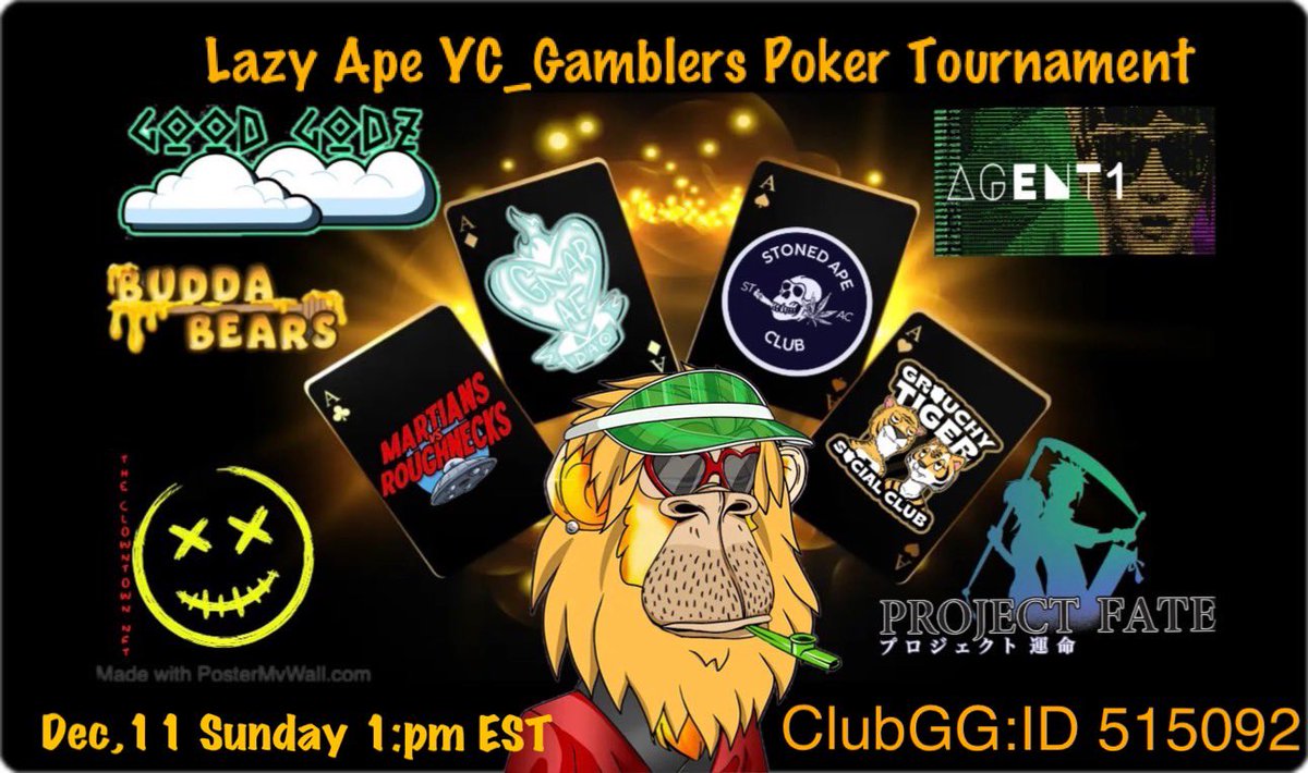 Sunday, December 11, 1 PM eastern time 
FreeRoll (10$ReBuy )
Requirements 
♦️Reweet 
♣️Tag 3+
♥️Join Space 
♠️ x.com/i/spaces/1RDGl…