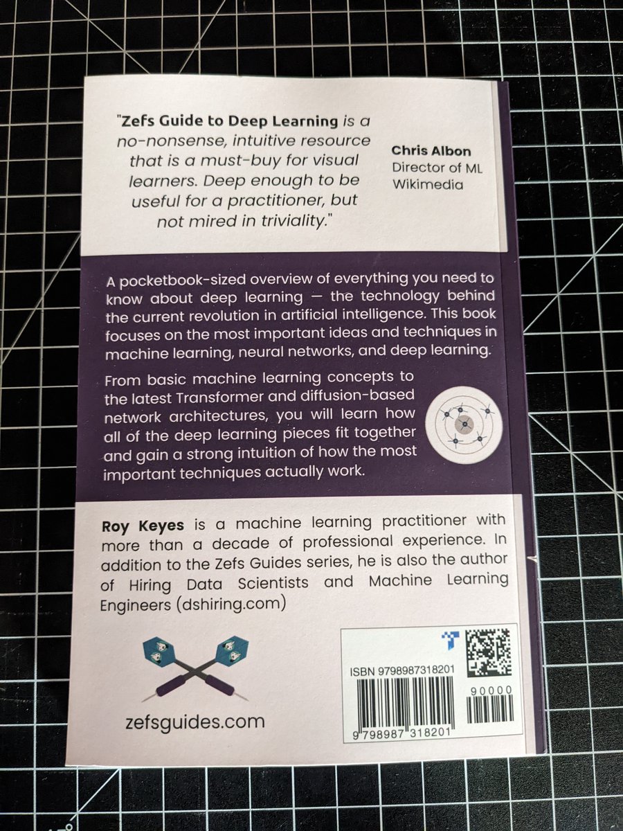 ZefsGuides's tweet image. 🎉🎉Zefs Guide to Deep Learning is finally out🎉🎉
Covering the most important concepts in deep learning, it takes you from basic ML all the way to Transformers and Stable Diffusion
The paperback, ebook, and digital flashcards are all available now at zefsguides.com
