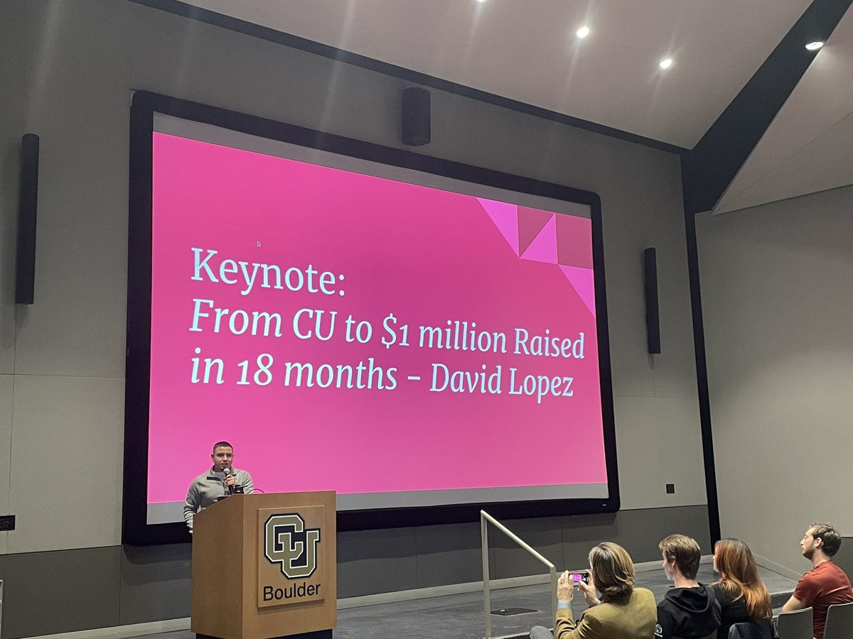 SalesforceCU's tweet photo. Last but certainly not least, shout out to CU alum @DavidHasGrit, founder and CEO of @Gritly_HQ, who delivered the keynote address and inspired students at our hackathon kickoff! https://t.co/CZUdq2N3RW