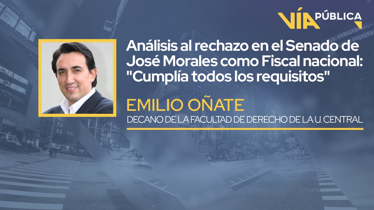 24HorasTVN's tweet photo. 📡 #24Showcast

Análisis al rechazo en el Senado de José Morales como Fiscal nacional: "Cumplía todos los requisitos"

🟢 Escucha en Spotify la entrevista a @EmilioOnate, decano de la Facultad de Derecho de la U. Central ➡️ https://t.co/DjNehozM0b https://t.co/uXQ4W8rABY