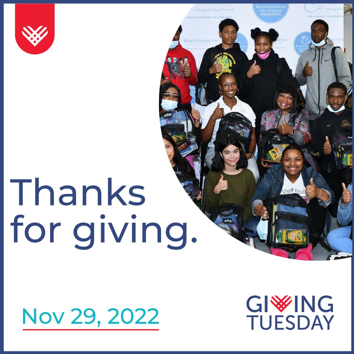 Thank you to all of our donors for supporting our #GivingTuesday campaign. Our goal was to raise $10,000 to purchase 200 gift cards for 200 families. Thanks to you, we exceeded that and raised $13,060 for 261 gift cards. Thank you for bringing hope to families this holiday season