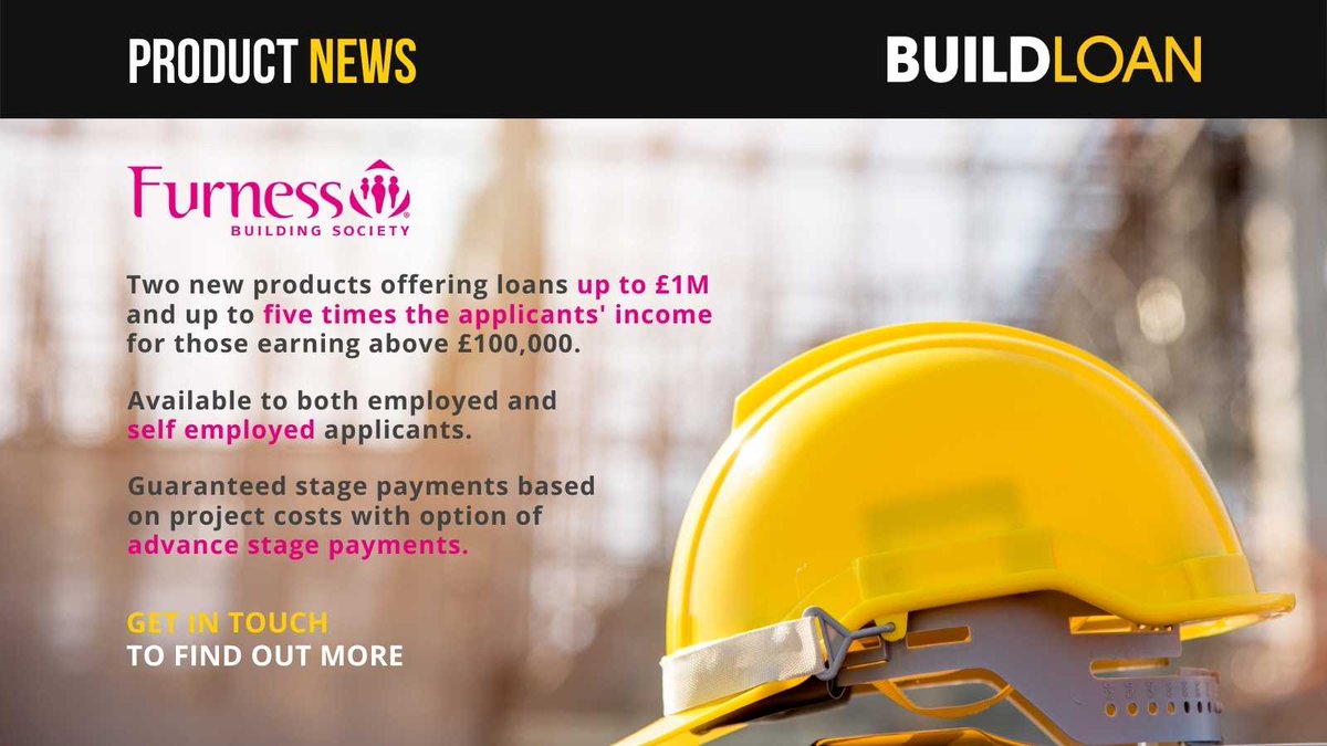 BuildLoan's tweet photo. We've launched two new larger loan products with @furnessbs offering loans of up to £1M and up to five times the applicants' income for those earning above £100,000.  Learn more https://t.co/EtOAg71k6J
#selfbuild #mortgages #intermediaries https://t.co/7twdjvuCQT