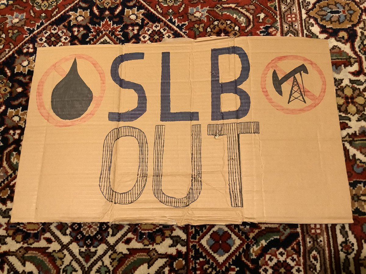 In our weekly meetings for December, we're focusing on regeneration and reflection. Yesterday, we started the month with a creative placard-making session. 🪧💚

#SchlumbergerOut #SLBOut