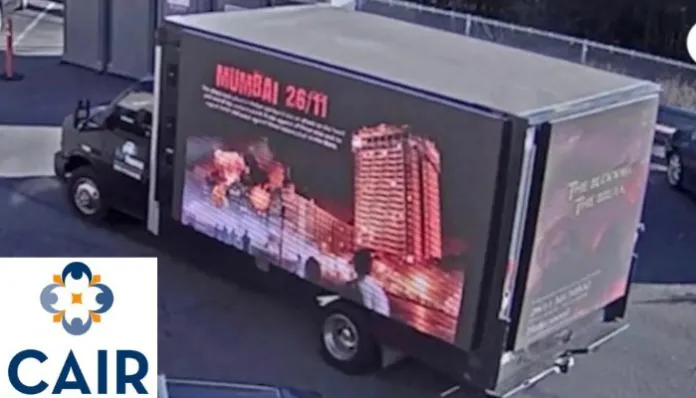 US-based Islamist outfits,
Council for American Islamic Relations (CAIR) &
Indian American Muslim Council (IAMC) have cried foul after a mobile billboard truck displayed images of the 26/11 terror attack in New Jersey!

#MumbaiTerrorAttack