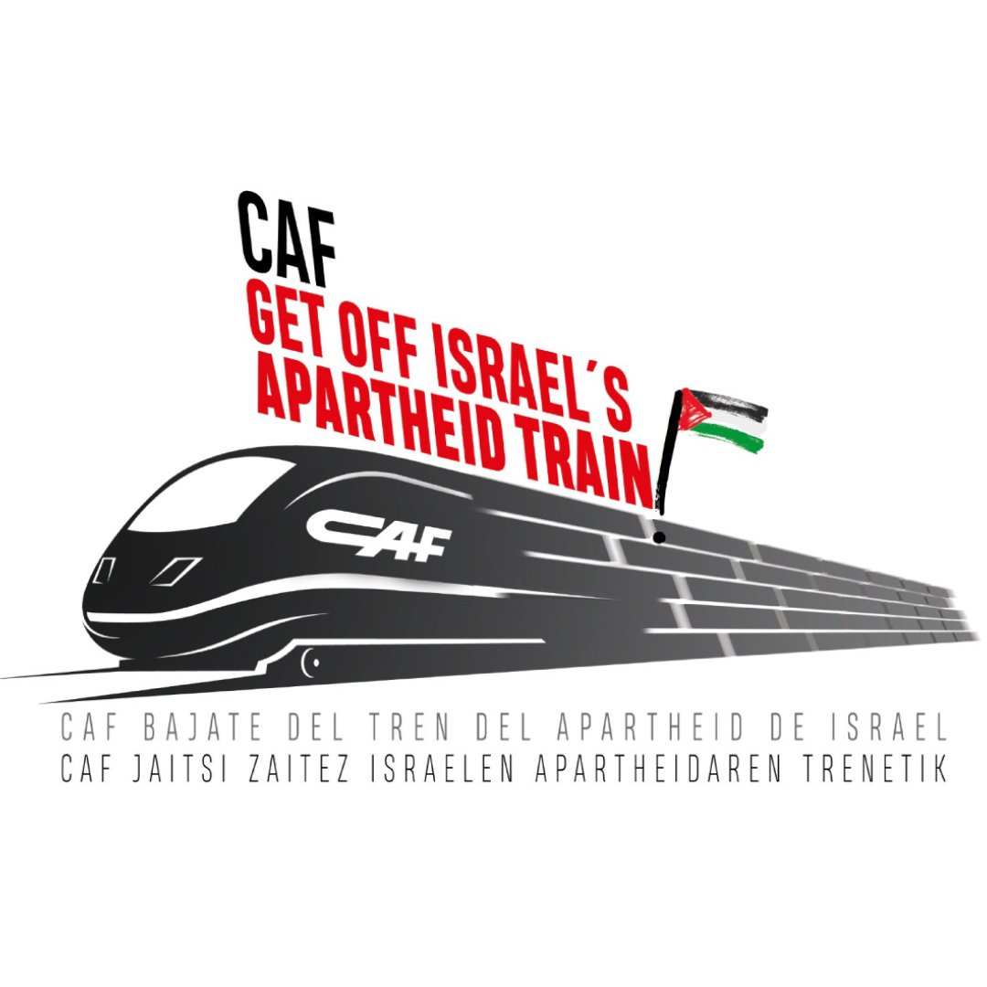 EU financial institutions hold in total US$ 312M worth of shares in the Basque transport firm CAF & Israeli construction firm Shapir --> build & operate Israel’s illegal settlements tram. They all benefit from Israel’s war crimes on stolen Palestinian land.#DontBuyIntoOccupation