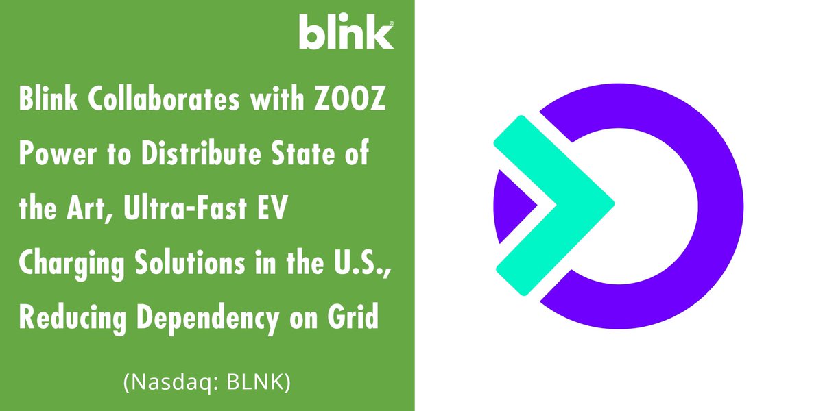 Blink Charging (@blinkcharging) on Twitter photo Blink's distribution agreement with <a href="/zoozpowerglobal/">ZOOZ Power</a> follows Blink’s fourth year of collaboration with ZOOZ which will soon reach its peak with a joint pilot installation in Fort Lauderdale, Florida expected to become operational in Q2 2023 bit.ly/3H9dMwz $BLNK $ZOOZ Blink's distribution agreement with <a href="/zoozpowerglobal/">ZOOZ Power</a> follows Blink’s fourth year of collaboration with ZOOZ which will soon reach its peak with a joint pilot installation in Fort Lauderdale, Florida expected to become operational in Q2 2023 bit.ly/3H9dMwz $BLNK $ZOOZ