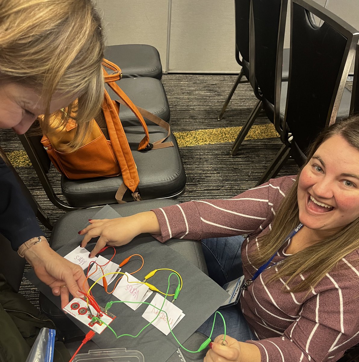 Learning so much, making connections, getting ideas, and planning at #VSTE22! #STEMLab