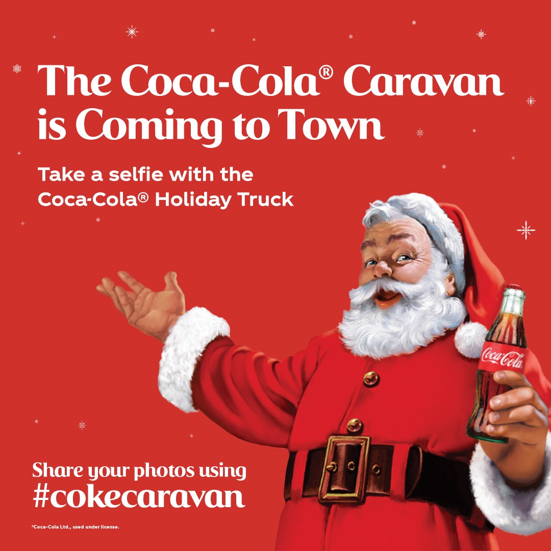 The Coca-Cola Caravan is Coming to Town! Drop by on December 6 from 12:00pm-2:00pm between Aurora and Rundle Halls to come take a picture with Santa and the Coca-Cola Holiday Truck. You will also receive some free Coca-Cola products!! #cokecaravan