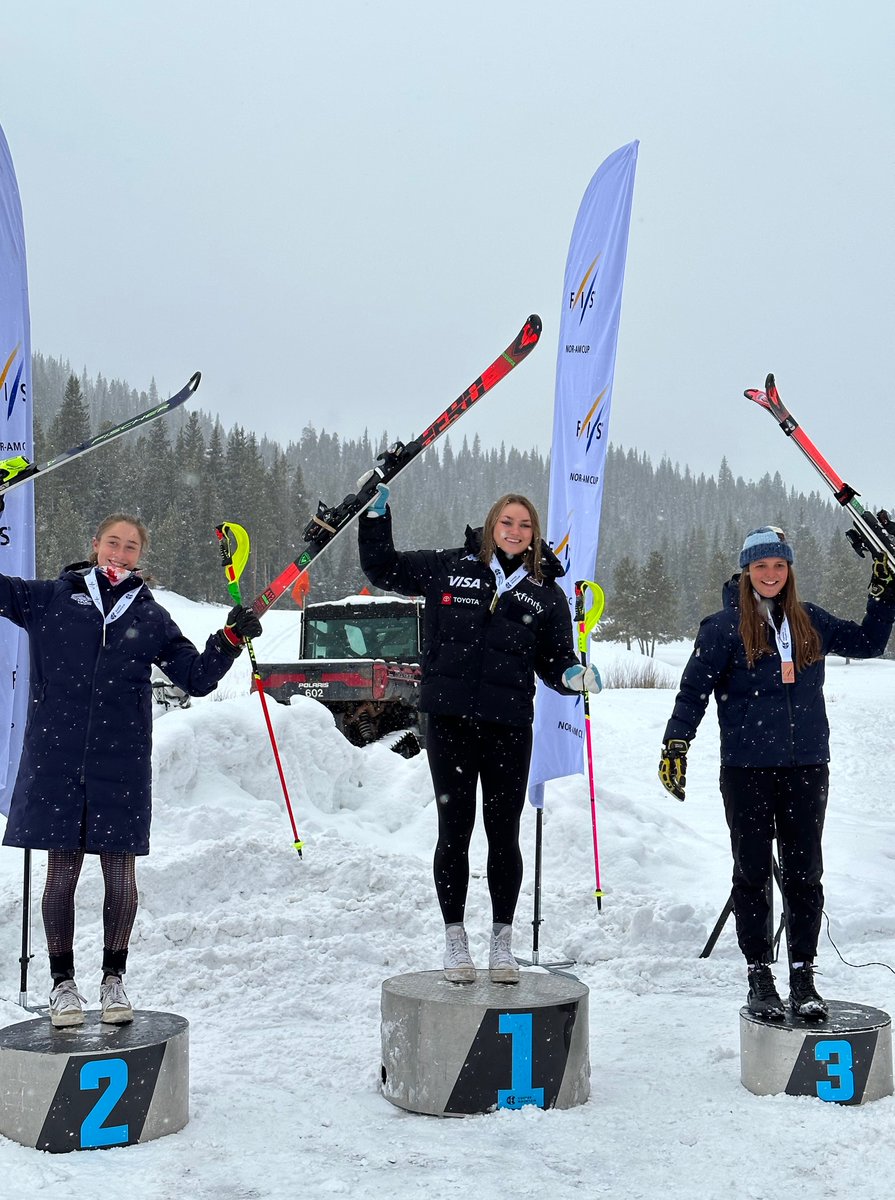 SSCVail's tweet image. Great 4 days of women's NorAm cup racing 4 @SSCVail current &amp;amp; former athletes @ Copper this week. Podium photo recap below w/ below athletes
12/1/22 GS - Kjersti Moritz - 3rd overall
12/2/22 SL - Allie Resnick - 1st Overall
12/3/22 SL - Liv Moritz - Junior Podium- 2nd 5th Overall