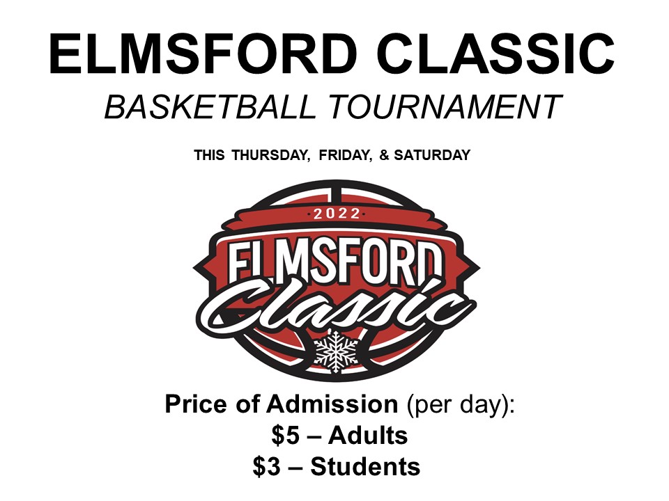 We are looking forward to hosting our Annual #ElmsfordClassic this Thursday, Friday &amp; Saturday <a href="/hamiltonhs/">AlexanderHamiltonHS</a> <a href="/AD_Goldberg/">Mr. Austin Goldberg</a> <a href="/RedDevilsBBall/">Peekskill Girls Basketball</a> <a href="/MontfortSports/">Montfort Academy Athletics</a> <a href="/CSEEAthletics/">CSEE Owls Athletics</a> <a href="/GNCUFSDSports/">GNC Athletics</a> <a href="/AHHS_StudentGov/">AHHS Student Gov</a> <a href="/eufsd/">Elmsford UFSD</a>