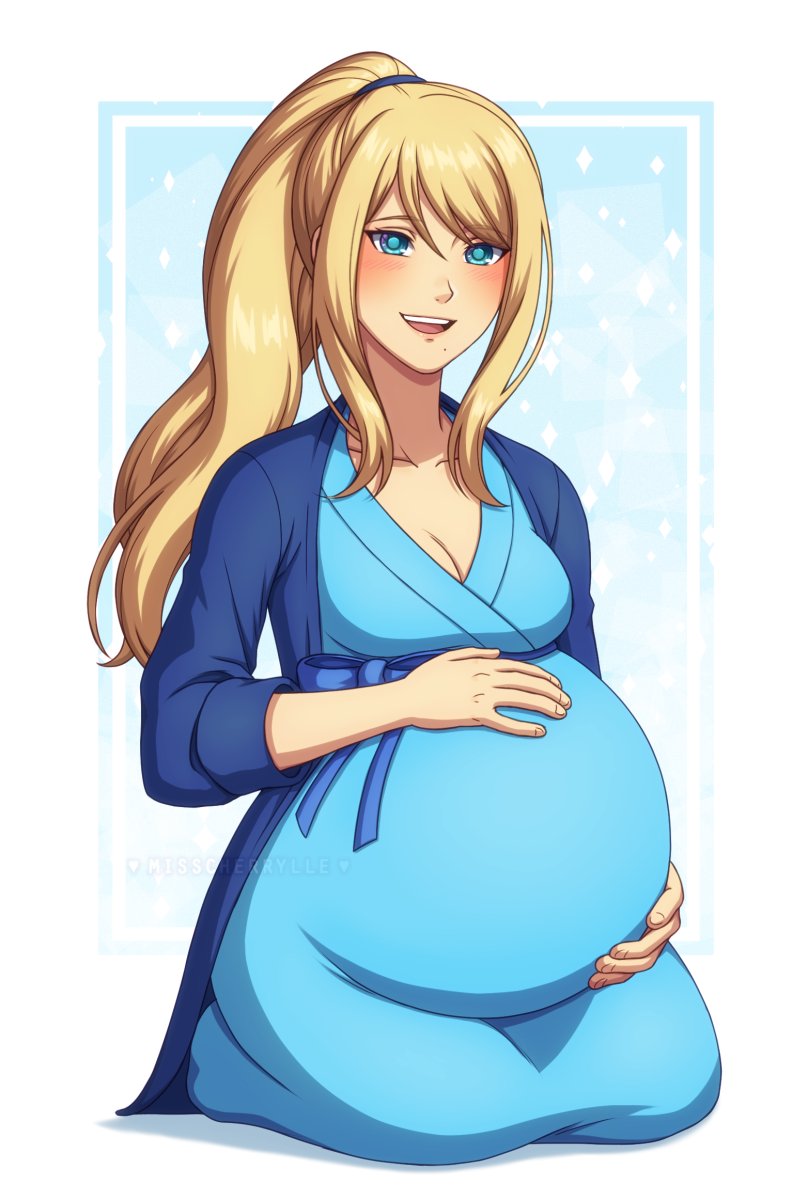 Cherry 🍒🔞 C0MMISSI0NS OPEN on X: Pregnant Samus ready to be a mommy!  t.covsqGg8fCA8  X