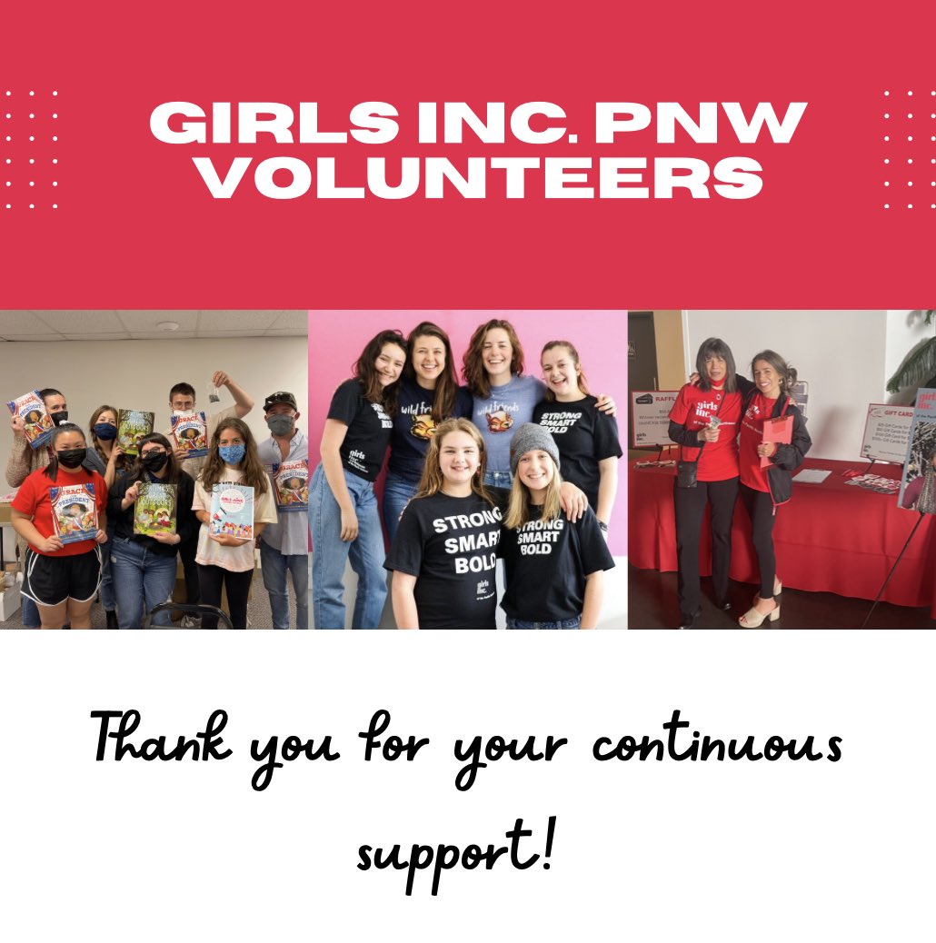 Happy #internationalvolunteerday! 

We are so thankful for the support from local supporters, businesses and organizations. Volunteers help us in various ways throughout the year

❤️❤️ 

#girlsincpnw