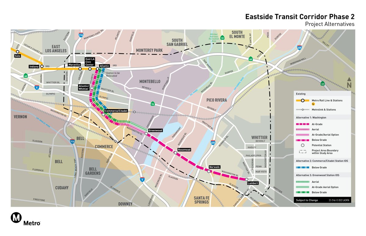 A route was approved by the Metro Board last week for an extension of the L (Gold ) Line from East LA to Whittier. The project will be built in two phases -- first to Montebello, then Whittier. To learn more: mtro.la/2IfX50LVMCu