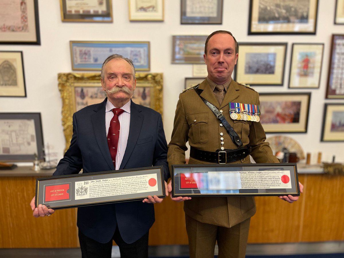 I had the greatest honour today of receiving the Freedom of the City of London alongside my dad, W Bro John Mellor!!!