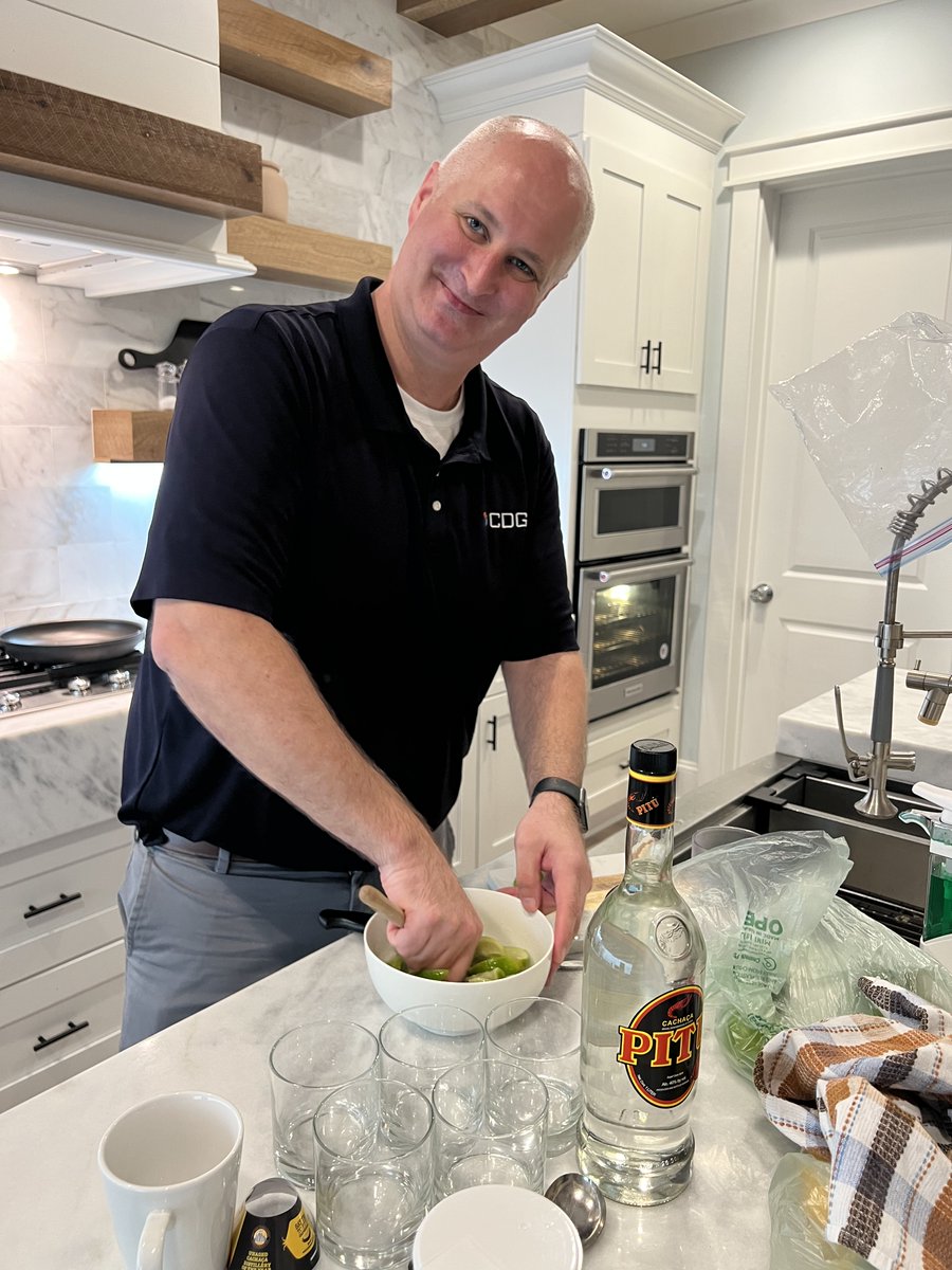 winreliability's tweet photo. Brazilian caipirinhas in process at Reliability Roundup taking place this week in Hilton Head, SC with legendary @Don Nyman, @Bill Mountjoy, & @Emile Husson. Saúde!!! #brazil #capirinha #cachaca #reliability #skillstraining #MaintenanceOperationalReliability https://t.co/cjbwxsAHn0